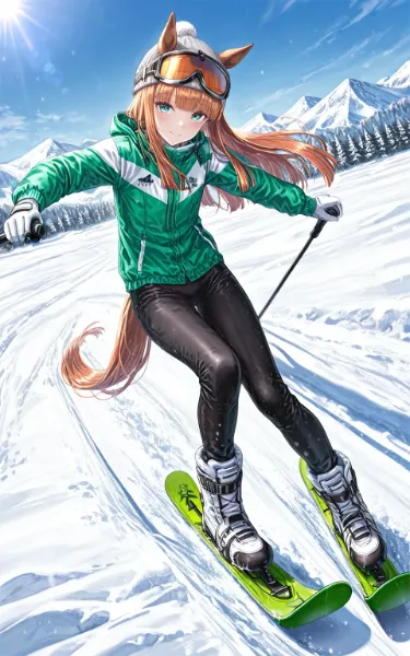 スキーするスズカ