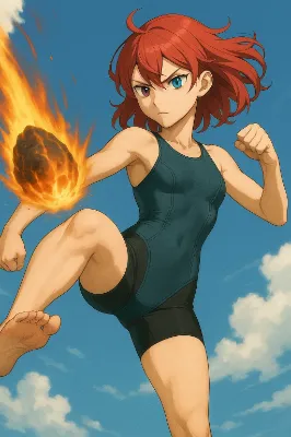 【過去画像リメイク企画 7】 水着で隕石を蹴り返す！