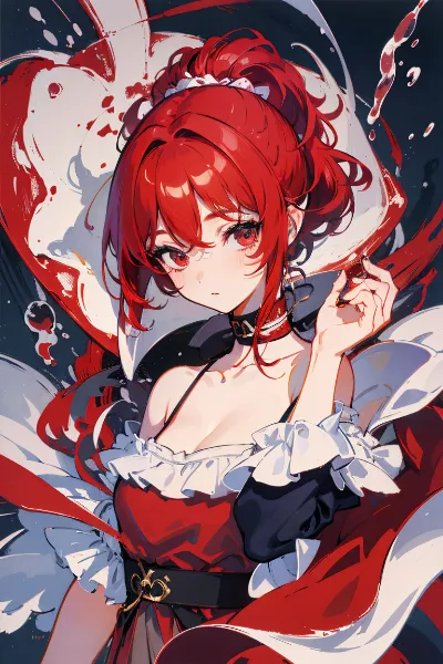 ワインレッドの少女