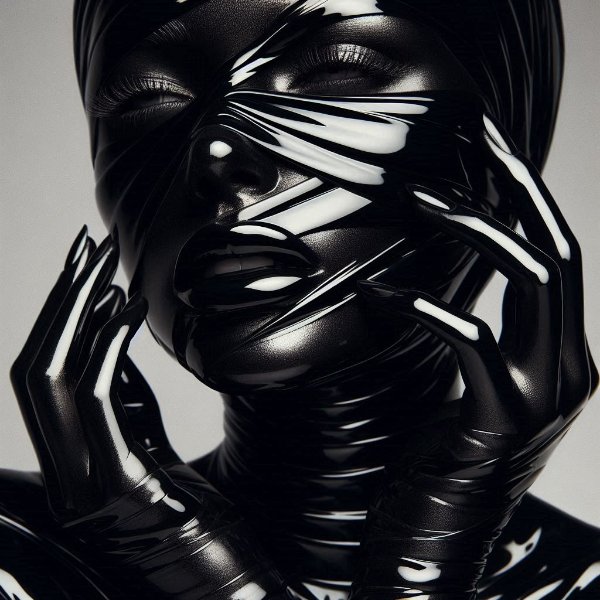 黒ビニールーテープぐるぐる巻き