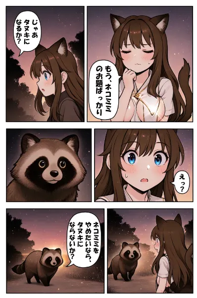 タヌキにスカウトされた猫又さん