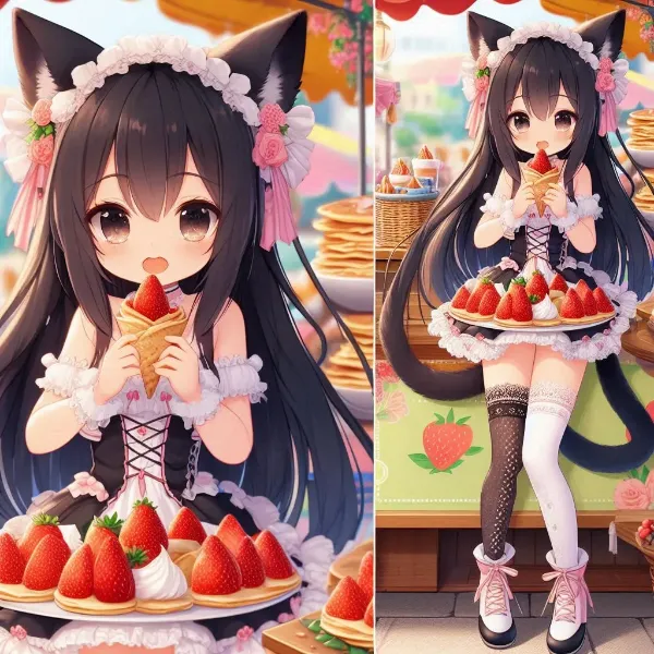 いちごクレープ