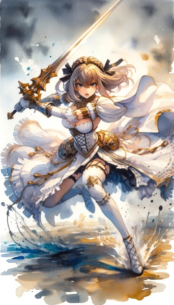 勇者軍 白の女剣士