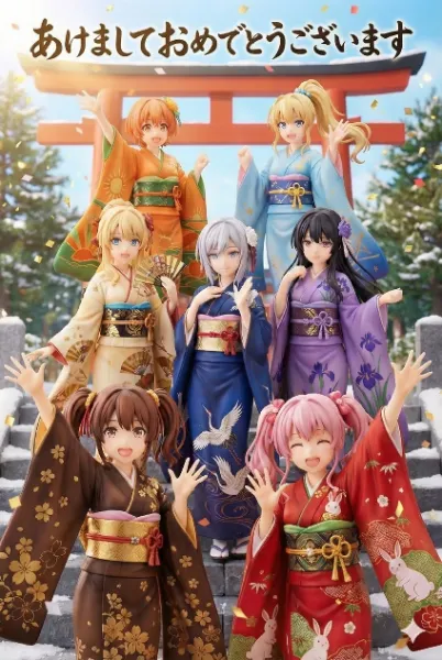 あけましておめでとうございます!（おま好きガールズ×初詣）