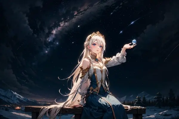 満天の星空の下で