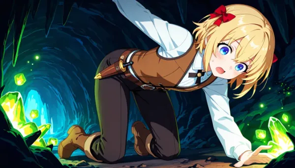 岩が蛍光色に光っている・・・？