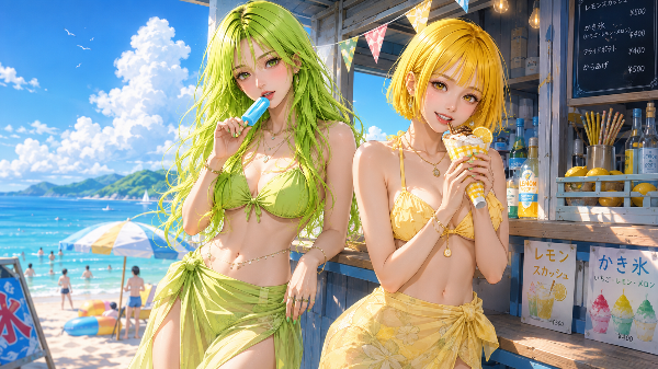 すっぱい組の海（ライム、レモン）
