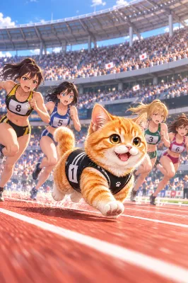 走る子猫