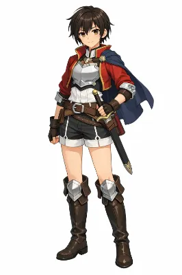 勇猛な剣士の少女