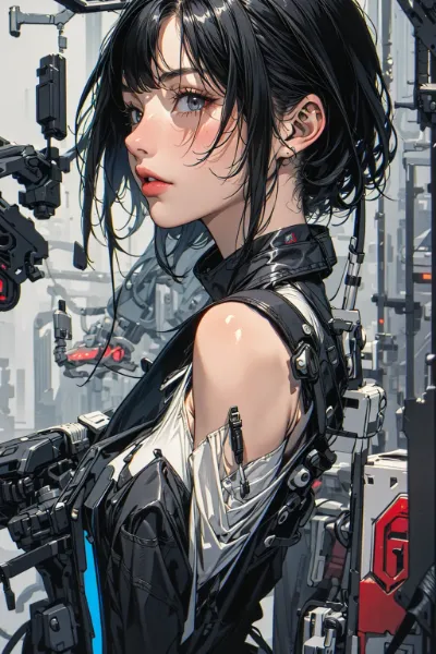 横目で見つめる少女