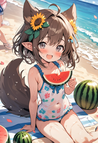 砂浜でひとやすみ