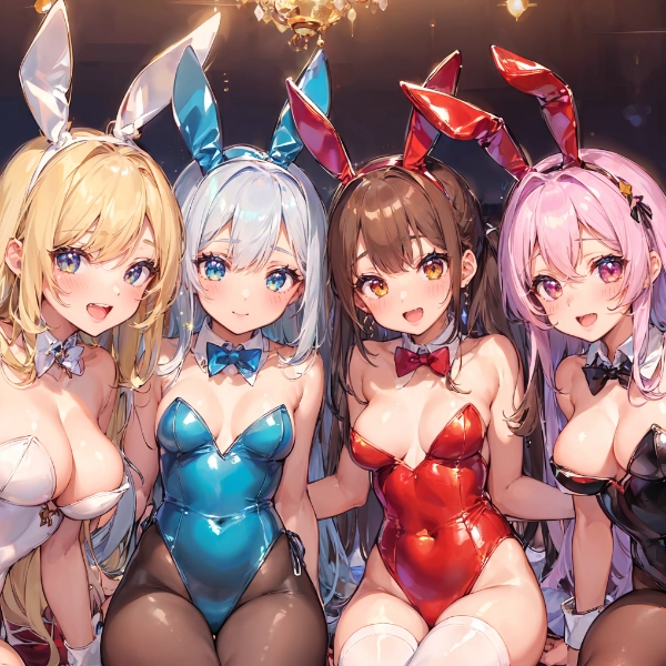 バニーガールを侍らせる