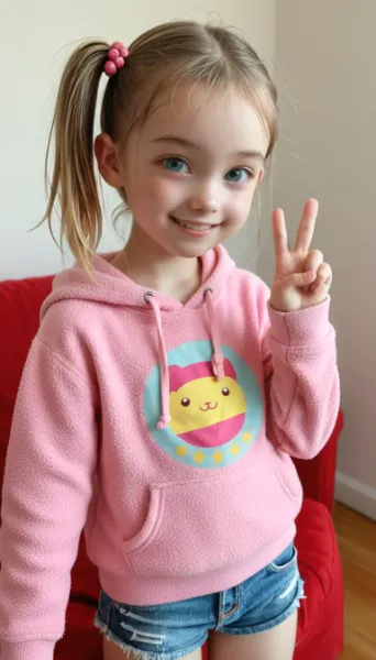 可愛い女の子のピースサイン