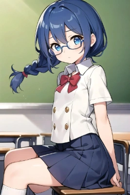 おさげの女の子