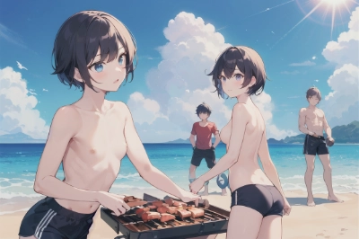 男水着チャレンジ in バーベキュー会場 ②