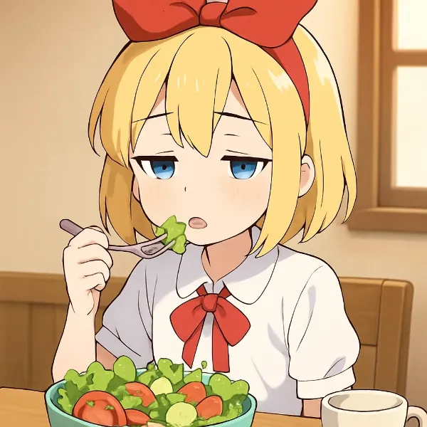 朝ゴハンはサラダかー