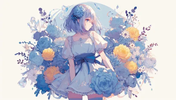 青い花園に舞う少女の夢