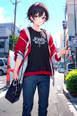 町の少年