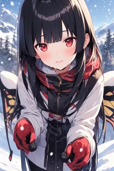 スキーをする妖精様