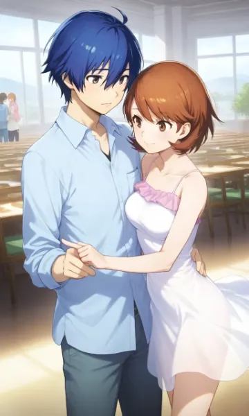 教室の甘い手つなぎ