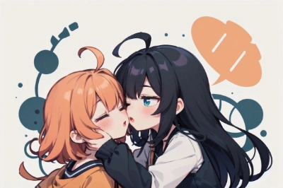 女の子同士のキス