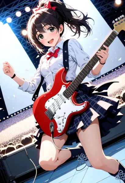 ステージの熱きギタリスト