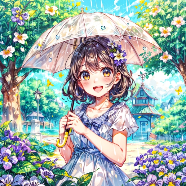 夕立とナツスミレ