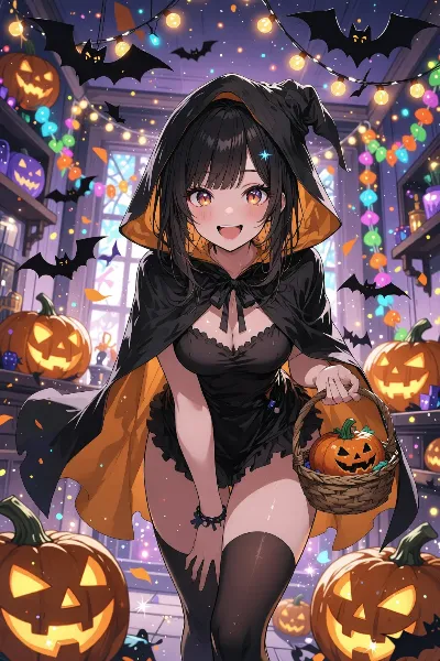 笑顔の魔女と魔法のハロウィンナイト