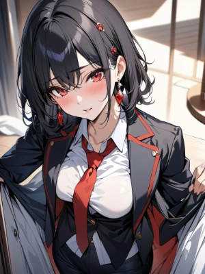 ネクタイをした美少女