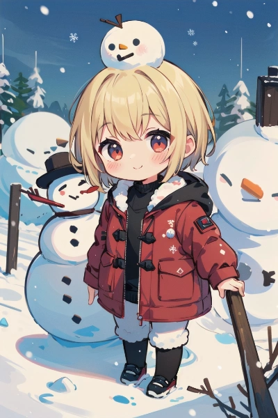 雪だるま作ろう♪