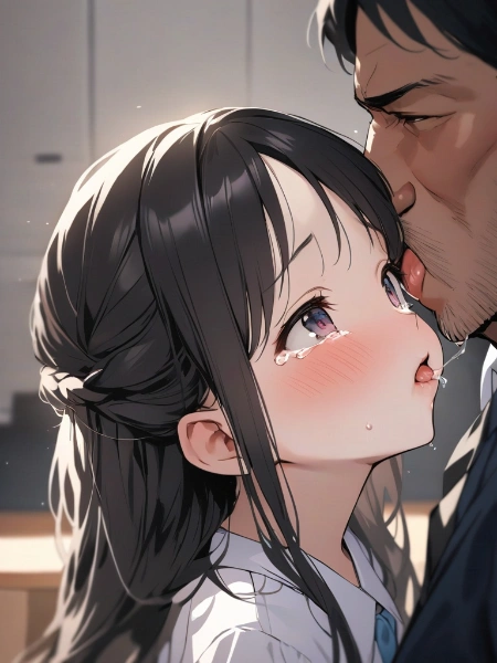 おじさんとキスする女の子