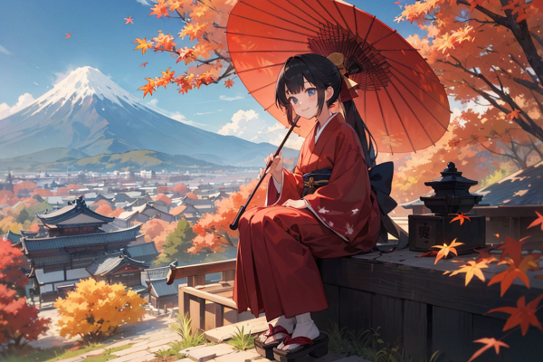 紅葉とお寺と少女其之六