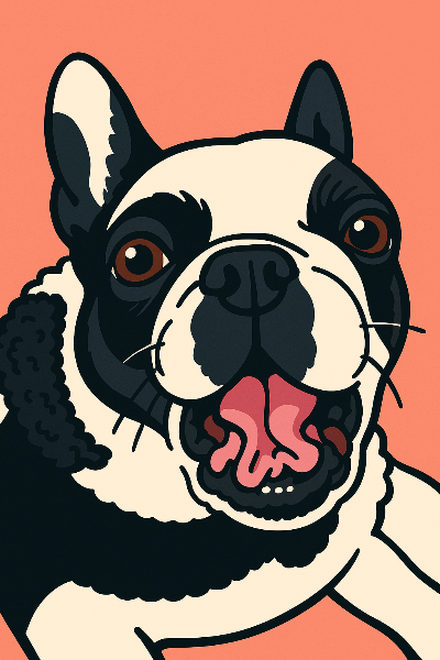 Bulldog in Joyful Mood
