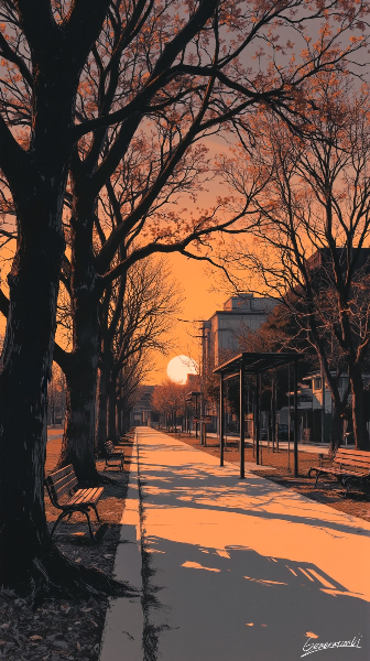 ノスタルジック秋の風景［３］／スマホ壁紙アーカイブ