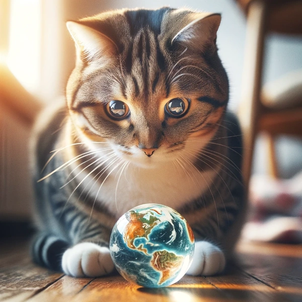 ビー玉の地球儀