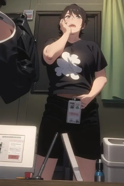 手を頬にあて鏡をみる。