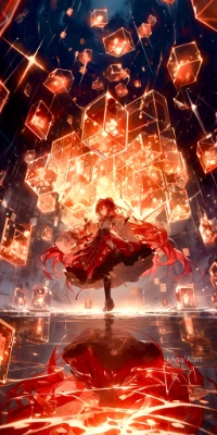 【結晶の雨中で踊る少女】  \"The Girl Dancing in the Crystal Rain\"