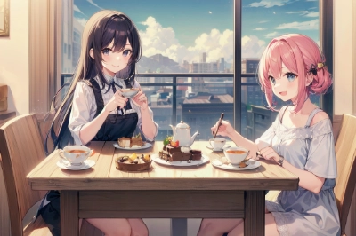 ティータイム　今日はプリン♪