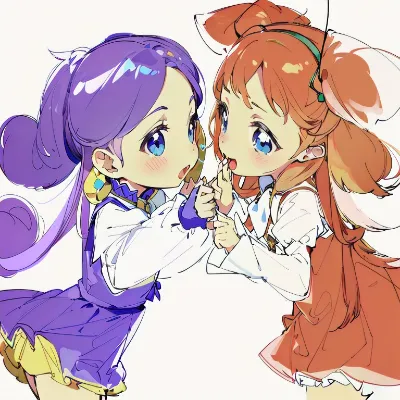 昔描いたふたご姫のラフから生成