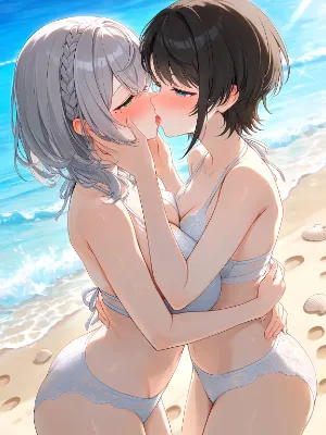 ノエスバのレース柄ビキニ‎🤍👙でキスシーン😘