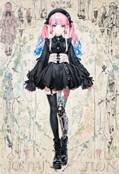 接続部の反映と脚甲の巡り、装飾群の間にて