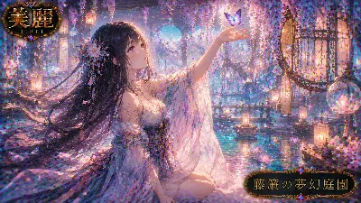 藤の帳に舞う幻の蝶