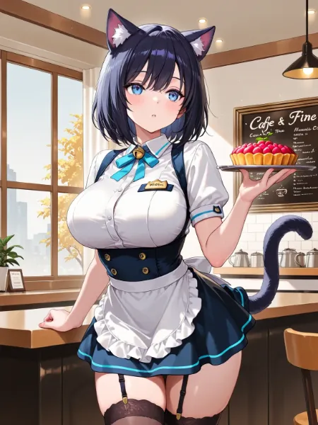 猫耳ウェイトレスさんとフルーツタルト