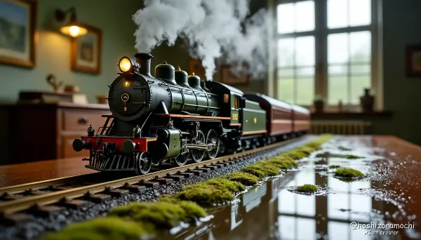 雨上がりの模型鉄道 - Model train after the rain