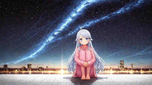 星空の下