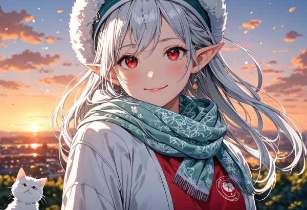 夕陽に輝くエルフの約束