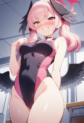 下江コハル　競泳水着顔面騎乗