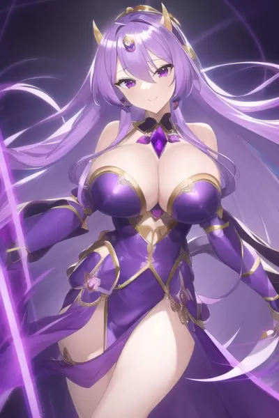 紫色ドレスの魔法使いお姉さん3