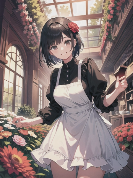 エプロンの少女