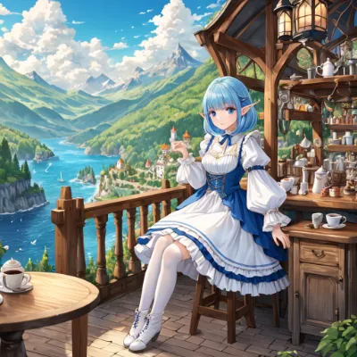 お昼のカフェ